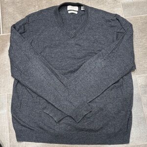 Weatherproof Vintage Men's Grey V-Neck Sweater